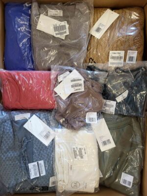 The photo shows a package with clothing in the category YA.