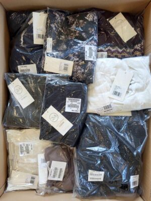 The photo shows a package with clothing in the category YA.