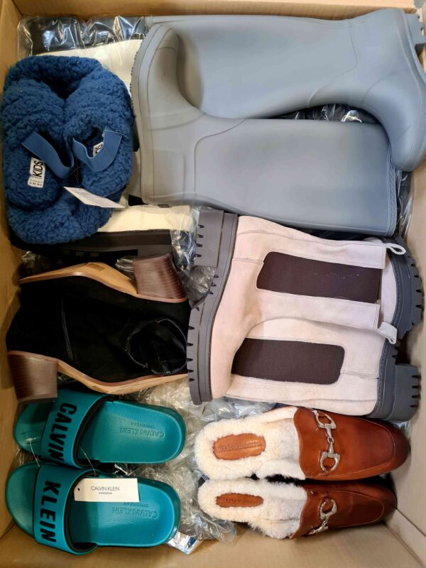 The photo shows a package with footwear in the category BSU.