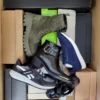The photo shows a package with footwear in the category AS.