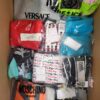 The photo shows a package with clothing in the category ABW.