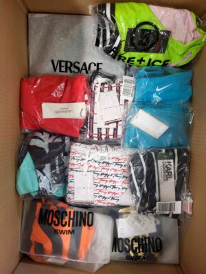 The photo shows a package with clothing in the category ABW.