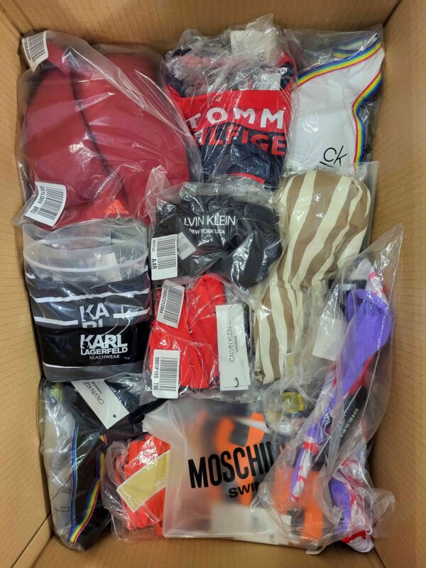 The photo shows a package with clothing in the category ABW.