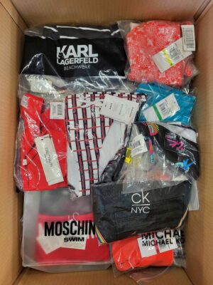 The photo shows a package with clothing in the category ABW.