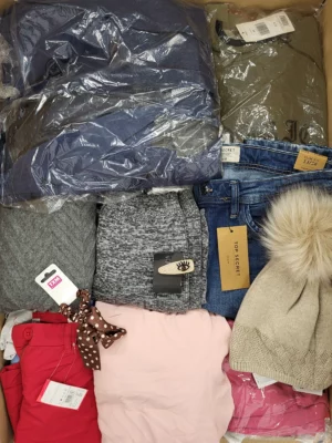 The photo shows a package with clothing in the category TSC.