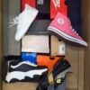 The photo shows a package with footwear in the category BS.