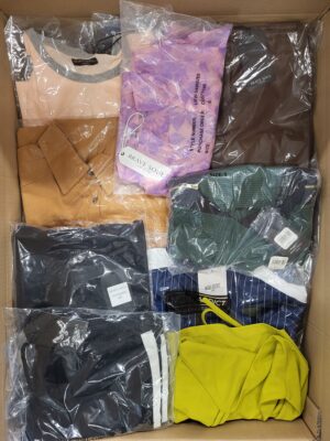 The photo shows a package with clothing in the category BB.