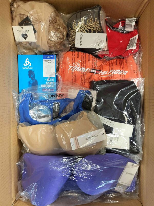 The photo shows a package with clothing in the category AU.