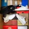 The photo shows a package with footwear in the category CS.