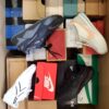 The photo shows a package with footwear in the category CS.