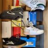The photo shows a package with footwear in the category CS.