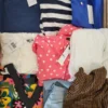 The photo shows a package with clothing in the category TSC.