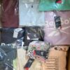 The photo shows a package with clothing in the category R.
