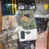 The photo shows a package with clothing in the category K.