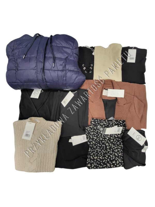 The photo shows a package with clothing in the category YA.