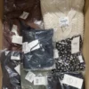 The photo shows a package with clothing in the category YA.