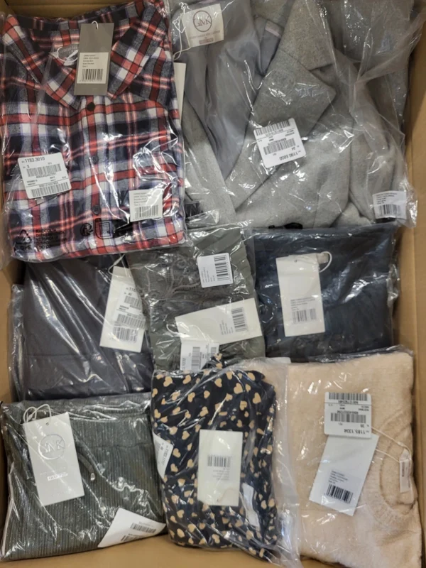 The photo shows a package with clothing in the category YA.