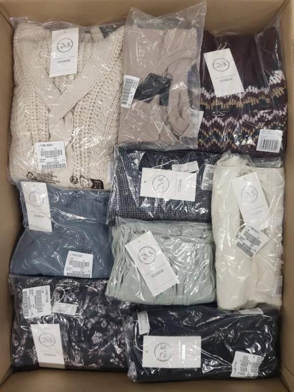 The photo shows a package with clothing in the category YA.