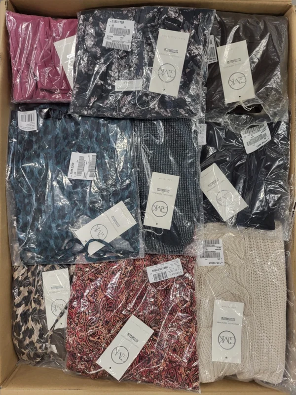 The photo shows a package with clothing in the category YA.