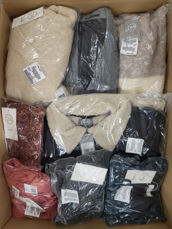 The photo shows a package with clothing in the category YA.