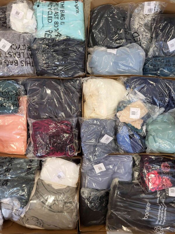 The photo shows a package with clothing in the category BPSDV.