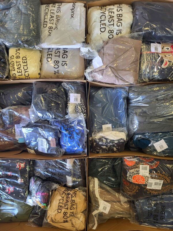 The photo shows a package with clothing in the category BPSDV.