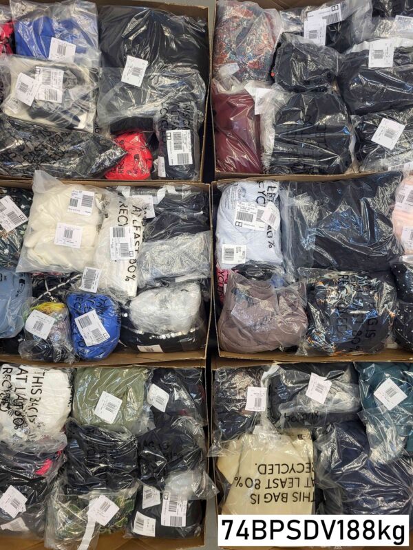The photo shows a package with clothing in the category BPSDV.