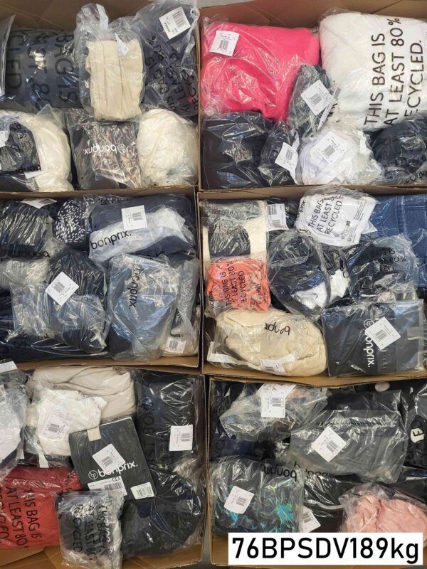 The photo shows a package with clothing in the category BPSDV.