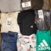 The photo shows a package with clothing in the category U.