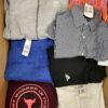 The photo shows a package with clothing in the category U.
