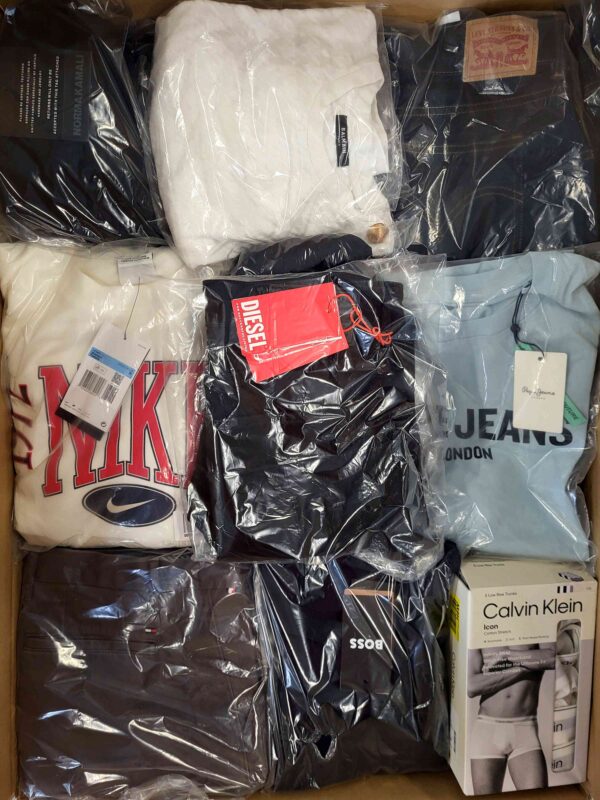 The photo shows a package with clothing in the category C.