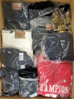 The photo shows a package with clothing in the category D.