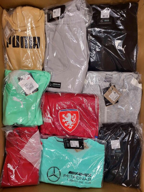 The photo shows a package with clothing in the category AP.