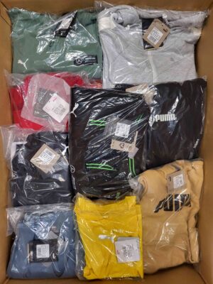 The photo shows a package with clothing in the category AP.