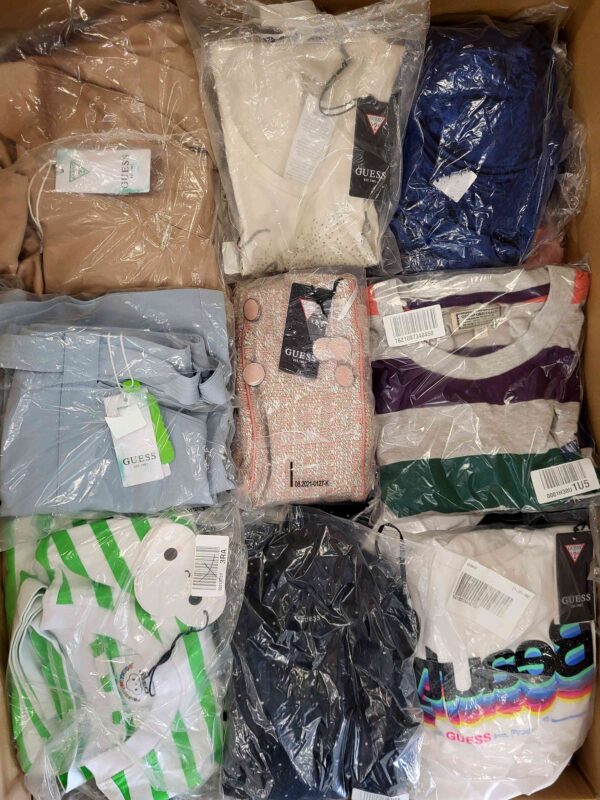 The photo shows a package with clothing in the category B.