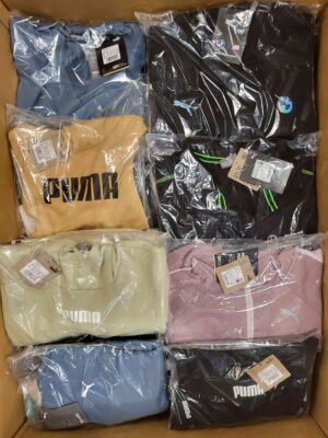 The photo shows a package with clothing in the category AP.