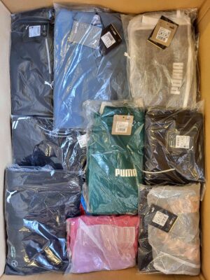 The photo shows a package with clothing in the category AP.