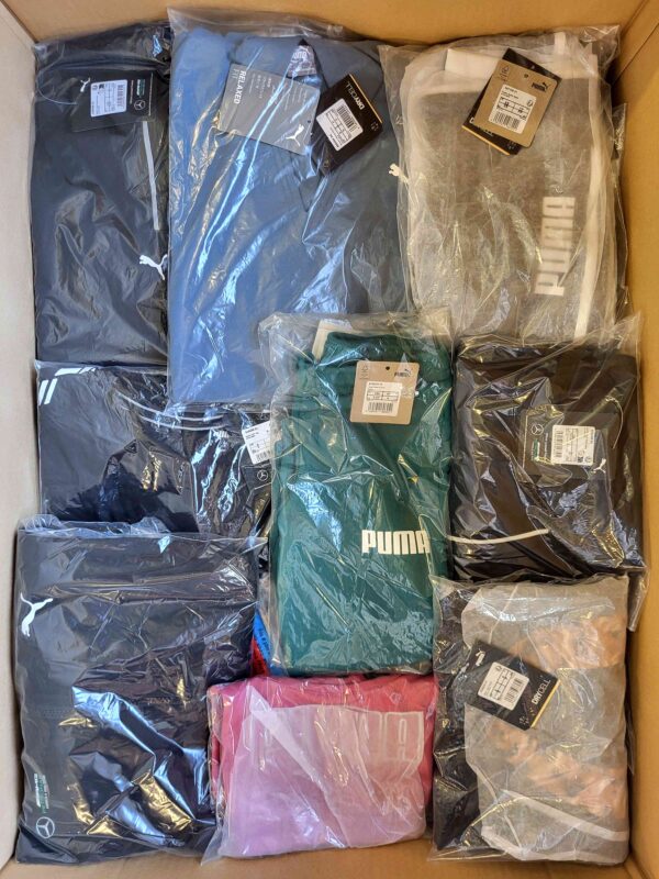 The photo shows a package with clothing in the category AP.