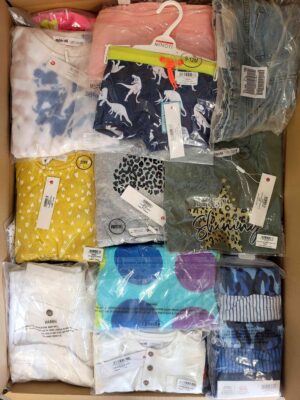 The photo shows a package with clothing in the category N.