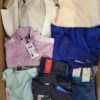 The photo shows a package with clothing in the category T.