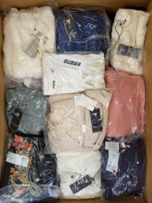 The photo shows a package with clothing in the category B.