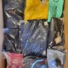 The photo shows a package with clothing in the category AP.