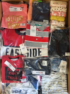 The photo shows a package with clothing in the category N.