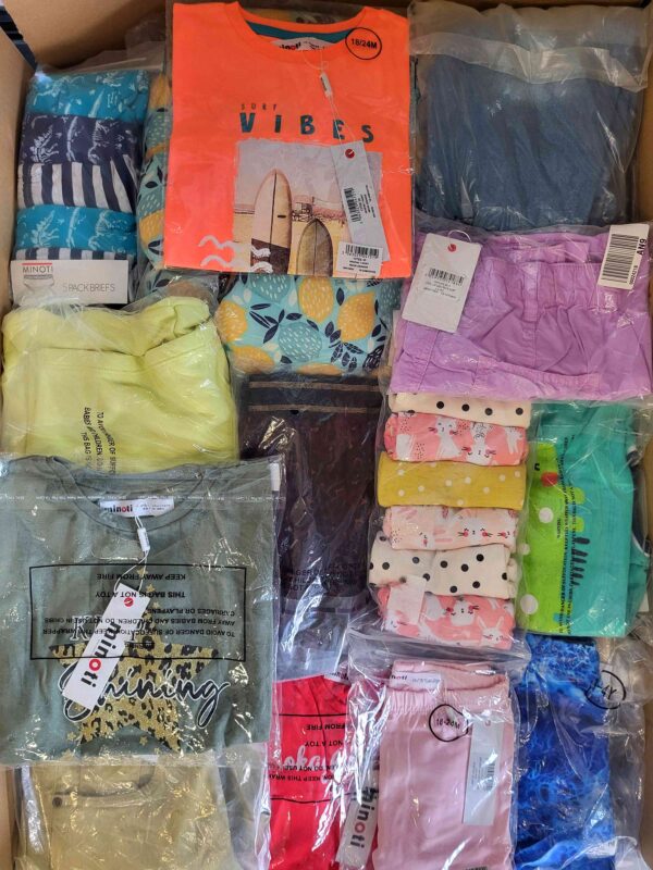 The photo shows a package with clothing in the category N.