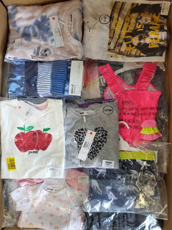 The photo shows a package with clothing in the category N.