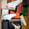 The photo shows a package with footwear in the category CS.