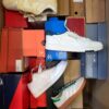 The photo shows a package with footwear in the category CS.