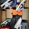 The photo shows a package with footwear in the category CS.