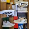 The photo shows a package with footwear in the category CS.