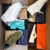 The photo shows a package with footwear in the category CS.
